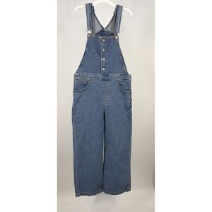 Levi's Denim Bib Overalls Women's 31 Blue Stretch Wide Leg